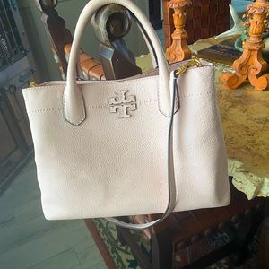 Authentic Tory Burch McGraw triple compartment satchel.